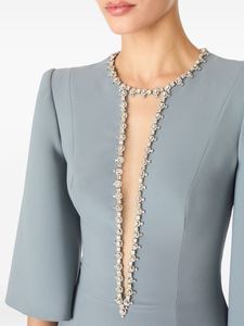 ชุดราตรีผ้าซาตินป้องกันไฟฟ้าสถิตย์สุดหรูพร้อมแขนยาวและคอกลมประดับเลื่อมชุดงานพรอมเดรสทรงตรงเงาตามธรรมชาติ - Product Image 2