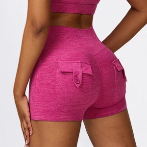 Shorts de sport sans couture pour femmes en gros personnalisés, respirants, pour la course à pied, la salle de sport, le yoga, shorts sans couture avec effet push-up - Product Image 4