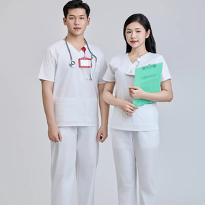 Ensemble de blouses médicales à détection d'aiguilles WFX-CVC, tissu fabriqué au Vietnam, 52% coton, 45% polyester, 3% élasthanne, FMF unisexe - Product Image 1