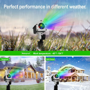 Nuovo esterno impermeabile RGB 3 colori LED pannello solare potenza sensore di movimento lampada da parete paesaggio laser luci da giardino - Product Image 4