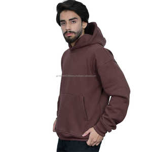 Sweat à capuche marron pour homme en coton molletonné, coupe décontractée, streetwear, prêt à être expédié, sans tarif, livraison rapide, stock local aux États-Unis - Product Image 5