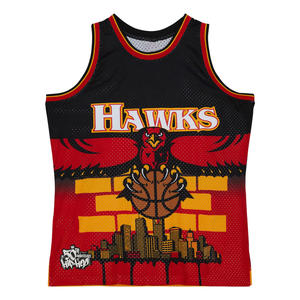 OEM Diseño Personalizado EE. UU. Bordado Retro Baloncesto Jersey Nueva Moda Malla Transpirable Venta al por mayor Baloncesto Tallas grandes Conjunto - Product Image 2