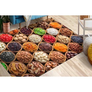 Alfombra Impresa: Moderna, Antideslizante, Diseño Vibrante con Especias, Alfombra Delgada No Tejida - Product Image 2