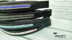 Tocado de caballo de cuero ajustable con ajuste de cuentas y patrones decorativos Ideal para eventos de equitación profesionales e informales - Product Image 3