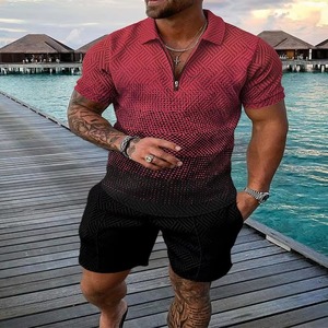Oversized <b>Men's</b> Fashion <b>Summer</b> V neck Casual <b>Men</b> Clothing Two Piece Set Shorts <b>Summer</b> <b>Shirt</b> and Short Set <b>Men</b> - Product Image 5