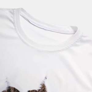 เสื้อยืดธรรมดาพิมพ์ลายสำหรับผู้ชายเสื้อยืดผ้าฝ้ายโพลีเอสเตอร์พิมพ์โลโก้ของคุณแบบกำหนดเองสำหรับผู้ชาย - Product Image 6