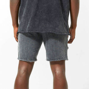 Meilleure vente Ensemble short de sport pour hommes avec logo personnalisé délavé à l'acide respirant solide séchage rapide vêtements d'été taille personnalisée - Product Image 6