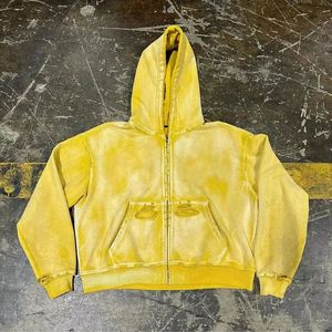 เสื้อครอปแบบมีฮู้ดสำหรับทุกเพศผ้าฝ้ายฝรั่งเศสเทอร์รี่วินเทจ - Product Image 2