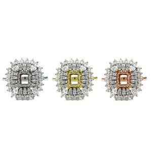 Bijoux fins, design vintage, haute qualité, or rose massif 18 carats, diamant véritable, forme classique, bague de fiançailles, bague de mariage, cadeau - Product Image 4