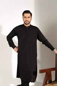 Nouveau dernier Design coton/polyester long toutes saisons ethnique élégant Shalwar Kameez ensembles pour adultes hommes mariage décontracté - Product Image 3