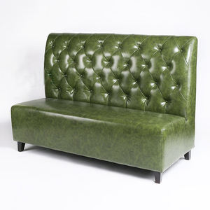 Asientos de Banqueta Clásicos Tapizados en Cuero PU Negro, Estilo Lounge Comercial, Muebles Tapizados para Restaurante, Bar, Cafetería - Product Image 4