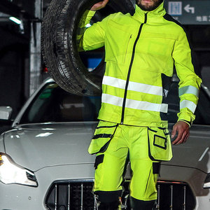 Overol de Seguridad Impermeable con Luz LED ANSI Clase 1 de Poliéster Kosmo Exports al por Mayor, con Logotipo Personalizado para el Trabajo - Product Image 4