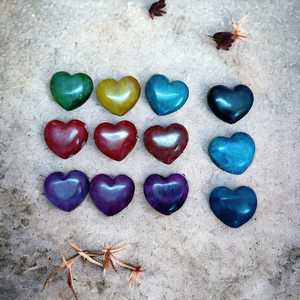 Juego de decoración para el hogar de 12 Esteatita natural, corazones de amor, artesanías indias artesanales grabadas a mano, exhibiciones de regalos modernas de lujo antiguas - Product Image 4