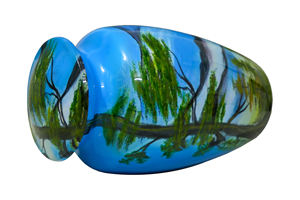 Urne de crémation en aluminium de style américain de meilleure qualité faite à la main en Inde avec du métal pour les cendres funéraires adultes par HHO - Product Image 3