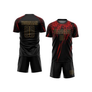 Custom Sublimation <b>Soccer</b> Uniforms Lightweight Breathable Quick Dry Summer Short Sleeve Logo Printing Full Customization Factory - Product Image 4