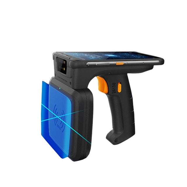 Android Handheld PDA UHF RFID Data Reader with NFC Warehouse Inventory 1D 2D Barcode Scanner in Stock
