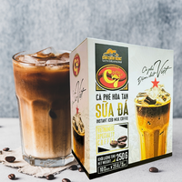 Hucafood 3 en 1 Café helado de chocolate con leche de Vietnam Dulce sabor rico con crema de calidad y azúcar