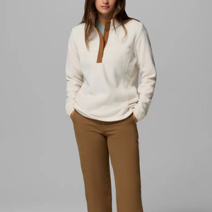 Sweat-shirt à capuche zippé 1/4 personnalisé, design vierge, épais pour l'hiver, décontracté, tendance, pour femmes - Product Image 5