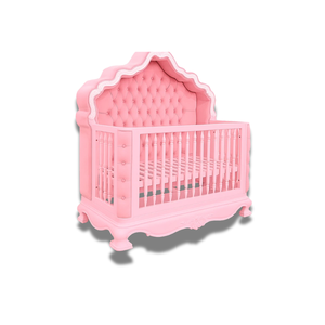 BED COT CARVED MAHOGANY NURSERY FURNITURE HANDMADE FROM INDONESIA - Product Image 1