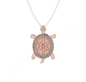 Calidad Premium 925 Starling Silver Tortoise Design Mujeres Charm Elegante 32x27mm Regalo de cumpleaños Fábrica Mejor precio al por mayor - Product Image 2