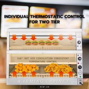 TENSHINE-Chauffe-écran de style KFC, remplissage automatique d'eau, armoire à deux niveaux pour poulet rôti et présentoir d'aliments - Product Image 6