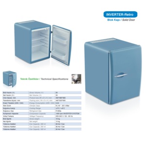 Minibar de Lujo para Habitaciones de Hotel, Refrigerador con Compresor Inverter, Funcionamiento Silencioso, Enfriamiento Eficiente Energéticamente, Rango de Temperatura de 2-8 °C, Mabelia - Product Image 2