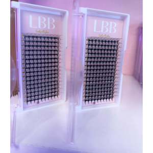 Cils volumineux pré-faits 2D-8D faits à la main, en fibres PBT douces, à tige longue, en boîte - Product Image 6