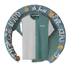 T-shirt sportif pour homme en polyester/coton, imprimé numériquement, design vierge non tissé - Product Image 2