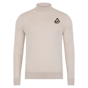 Suéter Cárdigan de Manga Larga, Suéter de Punto, Suéter de Invierno para Hombre con Cierre, Color Marrón Claro, 100% Algodón, el Mejor Producto en AKO Sports - Product Image 1