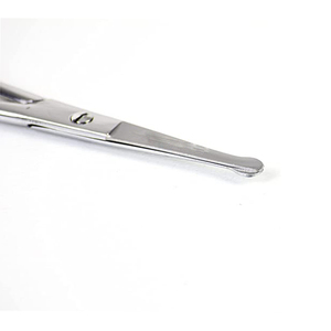 Ciseaux pour nez/oreilles de haute qualité, lames droites, pointe arrondie, ciseaux de coupe de poils de nez allemands en acier inoxydable - Product Image 3
