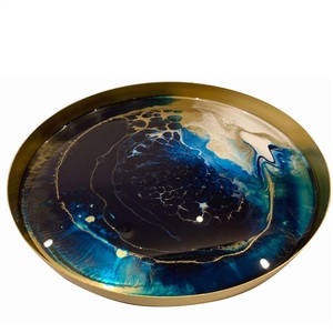 Top Trending Enamel Finishing handcrafted Decorative Food <b>Serving</b> Rounded <b>Tray</b> Hotel Restaurant Catering <b>Serving</b> Wooden <b>Trays</b> - Product Image 6