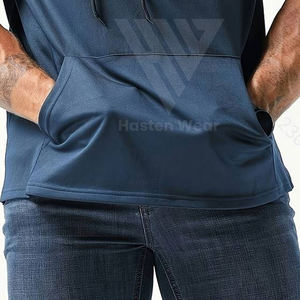 Hot Selling Workout <b>Men</b> <b>Sleeveless</b> <b>Hoodies</b> For Athletic Wear Soft Fabric Lightweight Training Wear Modern Design <b>Hoodies</b> - Product Image 4