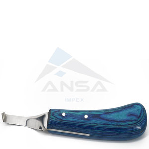Couteau à sabots ANSA IMPEX AI-Horse, lame courbée à une seule face, acier inoxydable professionnel, manche en bois, outil multifonctionnel pour fermeur de chevaux - Product Image 3