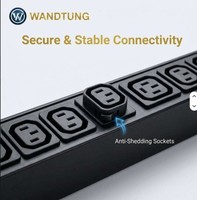 PDU de rack de serveur haute puissance 63A avec prises anti-débrayage et surveillance en temps réel pour serveurs de minage et d'IA