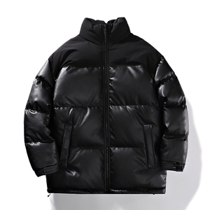 Veste matelassée décontractée personnalisée pour hommes et femmes Parka d'hiver Rembourrage en coton épais Manteau à bulles respirant Fermeture éclair Expédition DDP - Product Image 1