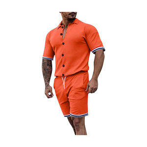 Nueva llegada de piezas al por mayor de los hombres de verano casual corto conjunto de alta calidad de secado rápido fabricante superior con nuevos estilos de moda propios - Product Image 1
