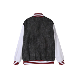 Chaqueta Bomber Vaquera Negra Premium de Primavera, Impermeable y Transpirable, con Bordado Personalizado, Ropa Urbana, Forro de Satén - Product Image 2