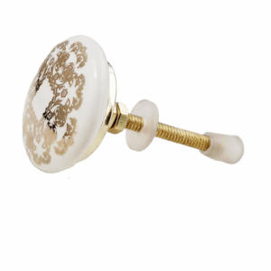 Meubles de luxe marocains or travail fleur boutons en céramique CK 558 tiroir armoire poignée tire pour armoire cuisine chambre commode - Product Image 3