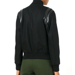 Casual Letterman Women's Varsity Jackets Breathable Canvas <b>Raw</b> Fabric OEM Custom Logo Wholesale - Product Image 2