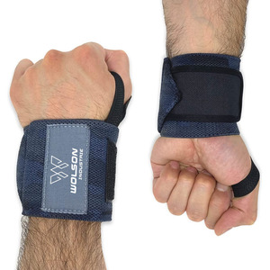 Wholesale Custom Gym Fitness Heavy Duty Power Lifting Wrist Wraps Exercise Fabric Wristbands for Powerlifting 100%Pure - Product Image 4
