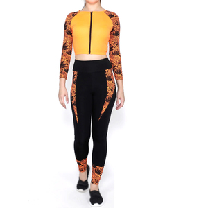Ropa deportiva de gimnasio de manga larga con estilo para mujer, recién llegado, conjunto de Yoga para entrenamiento de otoño, patrón de ropa deportiva, opciones de talla grande - Product Image 1