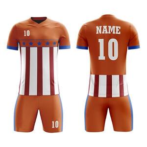Diseño personalizado y logotipos poliéster transpirable sublimación fútbol Jersey Kits equipo personalizado fútbol desgaste hombres fútbol uniforme - Product Image 4