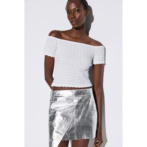 Blusa de Crepé de Manga Corta - Product Image 2