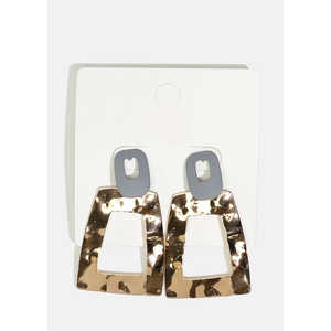 Aretes Colgantes A3shop con Textura Colorida, Chapados en Oro, con Perlas y Diamantes, Estilo Religioso de Moda para Regalo - Product Image 1