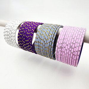 Diseño único completo bordado geométrico imitación perla boda moda Chudiyan conjuntos cliente exigente nuevos brazaletes de moda - Product Image 6