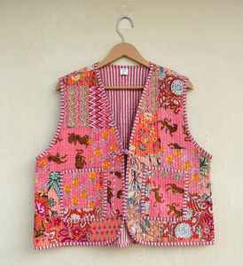 Chaquetas indias hechas a mano, chaquetas florales, chaquetas de bombardero para mujer, chaquetas de moda vintage, Quilte cómodo - Product Image 1