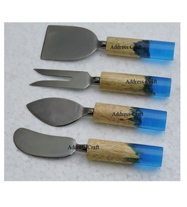 Eco Material 18/8 <b>Cheese</b> <b>Set</b> With Resin Handle Stainless Steel Cutlery Decorative Handle <b>Cheese</b> Cutting Tool Tableware Flatware - Product Image 5