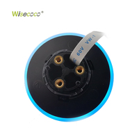 Interrupteur rotatif intelligent sans fil Wi-Fi personnalisé 1.28 pouces avec écran LCD et bouton-poussoir pour contrôle d'éclairage à distance et variateur de luminosité