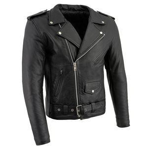 New arrival custom windproof casual <b>biker</b> motorcycle <b>men</b> leather <b>jackets</b> stylish fashion genuine leather <b>jackets</b> - Product Image 1