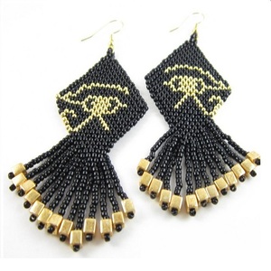 Pendientes de bordado con cuentas de semillas de estilo punk, pendientes de cuentas bordadas, pendientes de bordado con cuentas hechos a mano, personalización completa - Product Image 5